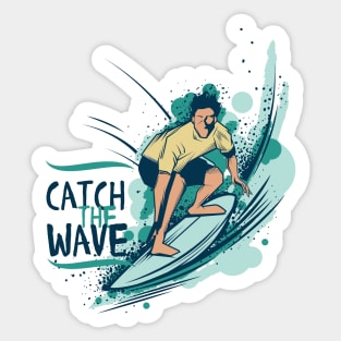 Catch The Wave surfing and summer collection Sticker